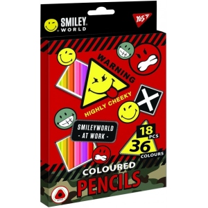 Набір олівців YES Smiley World 18 шт. 36 кол. (290608)