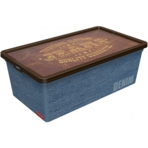 Корзина для зберігання Qutu Trend Box с/к Denim Leather 5 л