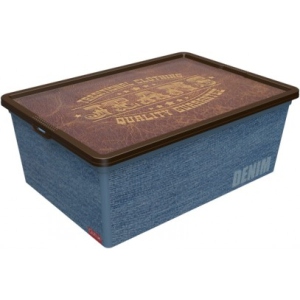 Корзина для зберігання Qutu Trend Box с/к Denim Leather 10 л