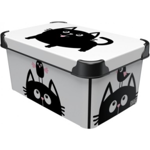 Корзина для зберігання Qutu Style Box с/к Meow Black 5 л