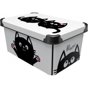 Корзина для зберігання Qutu Style Box с/к Meow Black 10 л