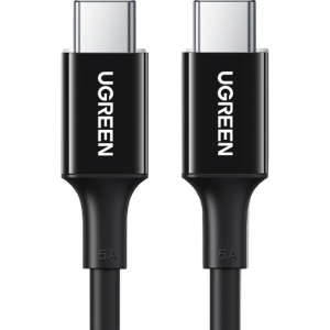 Кабель синхронізації даних UGREEN US300 Type-C - Type-C 100W 5A Cable 1 м Black (80371)