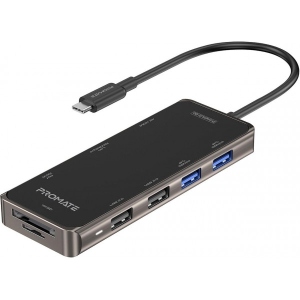 Хаб USB Promate Primehub-go.grey