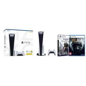 Ігрова приставка PlayStation 5 + PS5 Resident Evil Village + PS5 Assassin’s Creed Valhalla