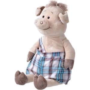 М'яка іграшка тварина Same Toy Порося в комбінезоні 45 см (THT706)