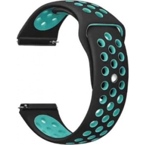 порівняти ціни на Ремінець для смарт-годинника BeCover Nike Style for Xiaomi iMi KW66/Mi Watch Color/Haylou LS01/LS02/Haylou Smart Watch Solar LS05 Black-Blue (705800)