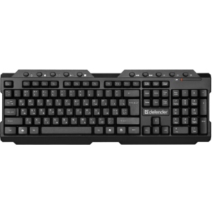Уцінка - Клавіатура бездротова Defender Element HB-195 USB UKR Black (45189) #