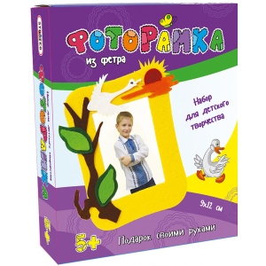 Набір для виготовлення декору Strateg Фоторамка з фетру "Гуси-лебеді" (306-1)