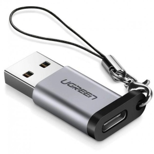 Перехідник UGREEN US276 USB-A 3.0  Male to USB-C 3.1 Female Adapter Gray (50533)