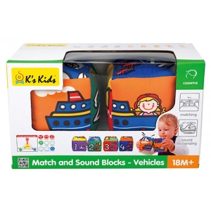Кубики м'які K’S Kids Транспорт (KA10756-GB)