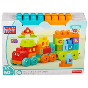 Пластиковий конструктор для малюків Mega Bloks Поезд с буквами (DXH35)