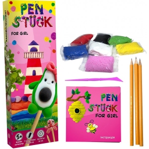 Маса для ліплення Strateg Pen Stuck for girl (укр.) (30763)