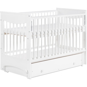 Ліжечко дитяче прямокутне Klups Luna 120х60 см White (LUNA1)