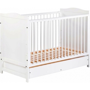 Ліжечко дитяче прямокутне Klups Felix 120х60 см White (FELIX1)