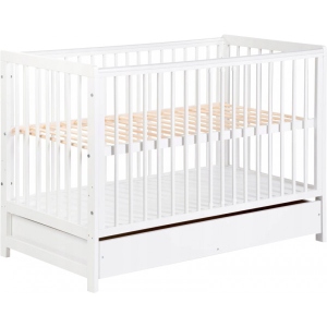 Ліжечко дитяче прямокутне Klups Timi 120х60 см White/Pine (TIMI3)