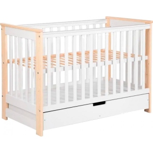 Ліжечко дитяче прямокутне Klups Iwo 120х60 см White/Pine (IWO2)