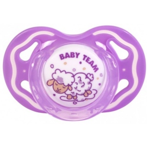Ортодонтична пустушка Baby Team силіконова (3011 _фіолетовая) в каталозі