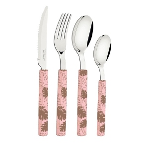 Набір столових приборів Tramontina Bliss 16 пр. Pastel Pink (29899/129)