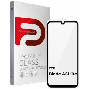 Захисне скло для смартфону Armorstandart Full Glue for ZTE Blade A51 lite Black (ARM65501)