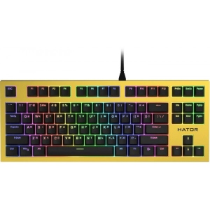 Клавіатура дротова ігрова Hator Skyfall TKL PRO ENG/UKR/RUS (HTK-657) Yellow замовити в Україні