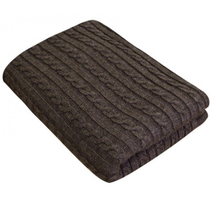 Плед полуторний Прованс коси SOFT мокко 140х180 см (011693)