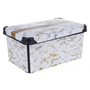 Короб для зберігання VIOLET HOUSE 0648 Decor Marble White с/кр. 20 л