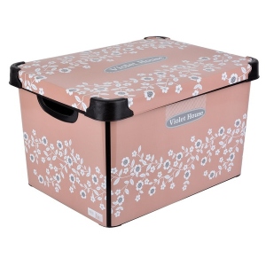 Короб для зберігання VIOLET HOUSE 0648 Decor Powder Flower с/кр. 20 л