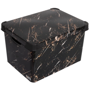 Короб для зберігання VIOLET HOUSE 0648 Decor Marble Black с/кр. 20 л