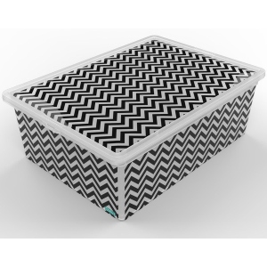 Короб для зберігання Qutu Light Box с/к ZIG ZAG 10 л