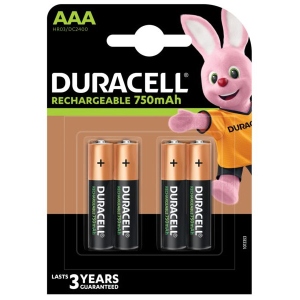 Акумулятор тип AAA Duracell HR03 (AAA) 750mAh уп. 4 шт