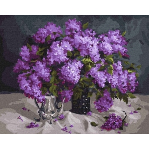 Картина за номерами Ideyka "Ароматний бузок" 40*50см (KHO3178)