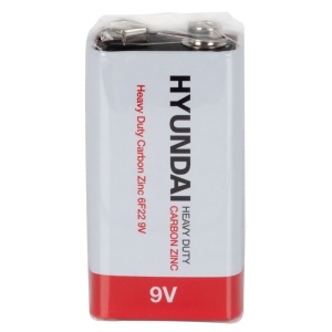 Батарейка тип 6F22 (1604) Hyundai 6F22 Shrink 1 Heavy Duty (HT7007005)