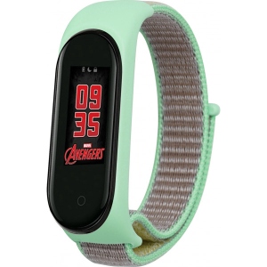 Ремінець для фітнес-браслету BeCover Nylon Style for Xiaomi Mi Smart Band 5 Green/Sand (705419)