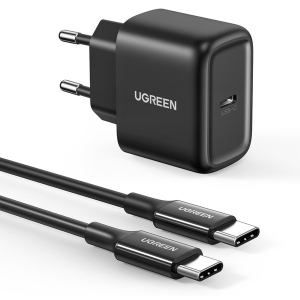 Мережевий зарядний пристрій UGREEN CD250 25W Type-C PD Charger + C-C 2m Cable White (UGR-50581)
