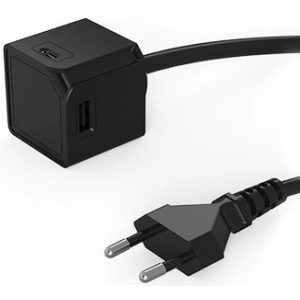 Мережевий зарядний пристрій Allocacoc USBcube Extended 1.5m 4 USB Black (10464BK/EUEUMC)