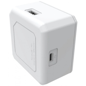 Мережевий зарядний пристрій Allocacoc PowerUSB PD 60W White (11111WT/EUPUPD)