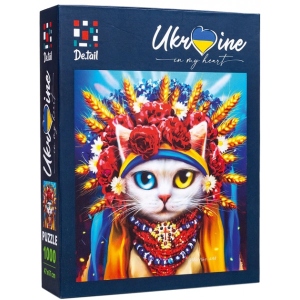 Пазли картонні (8 +) De.tail "White cat in the wreath" (DT1000-06)