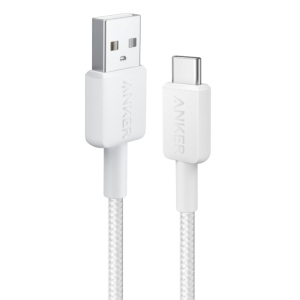 Перехідник Anker 322 USB-A to USB-C - 1.8m Nylon White (A81H6H21)