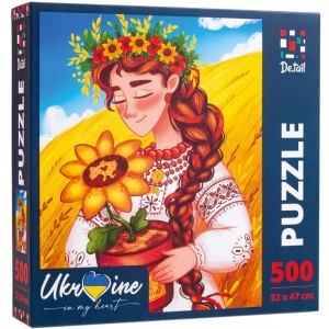 Пазли картонні (8 +) De.tail «Ukrainian girl with the sunflower» (DT500-05)