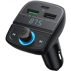 FM модулятор UGREEN CD229 Bluetooth (5.0+PD+QC3.0+USB Flash Drive+TF) Black (80910) купити