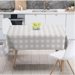 Скатертина прямокутна ТЕП Panama 180х220 см Light brown check (С-04187_29804)