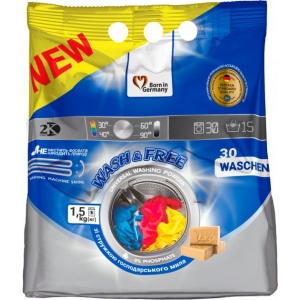 Пральний порошок WASH & FREE Універсальний 1500г