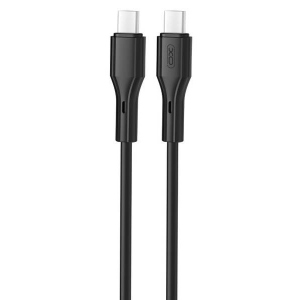 Кабель синхронізації даних XO NBQ231B Rock Series Type-C to TYPE-C 60W 1 m (NBQ231B_Black)