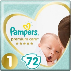 Одноразові підгузки Pampers Premium Care Newborn Розмір 1 (2-5 кг.), 72 шт. (81784163)