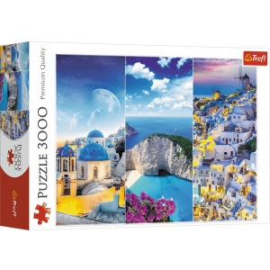 Пазли картонні (8 +) Trefl Грецькі канікули - колаж 3000 ел. (33073)
