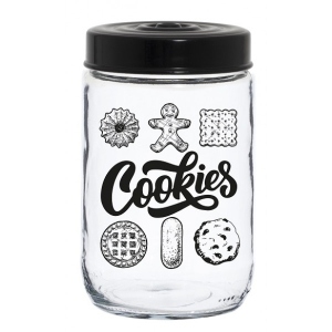 Ємність для сипучих Herevin Jar-Black Cookies 0.66 л (171441-001)