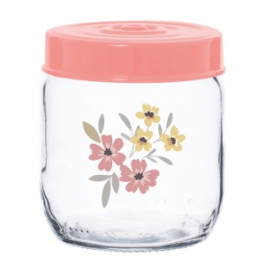 Ємність для сипучих Herevin Pink Flowers 0.425 л (171341-075)