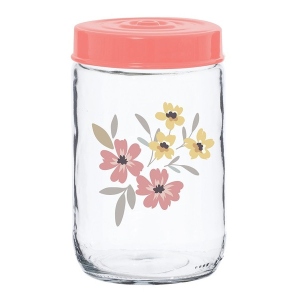 Ємність для сипучих Herevin Pink Flowers 0.6 л (171441-075)