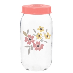 Ємність для сипучих Herevin Pink Flowers 1 л (171541-075)