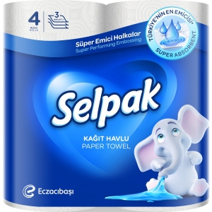 Рушники паперові SELPAK 4 шт. (8690530015012) офіційний сайт